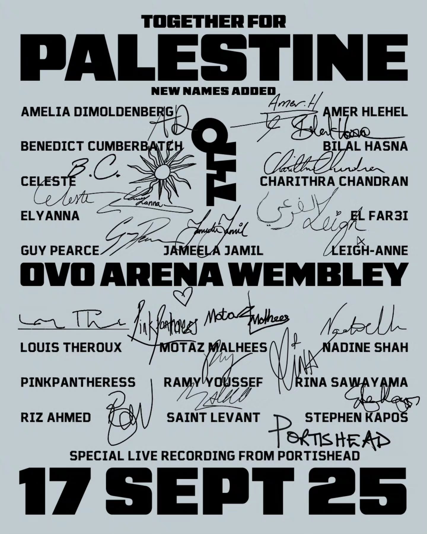 Nuevos artistas confirmados para el concierto Together For Palestine 