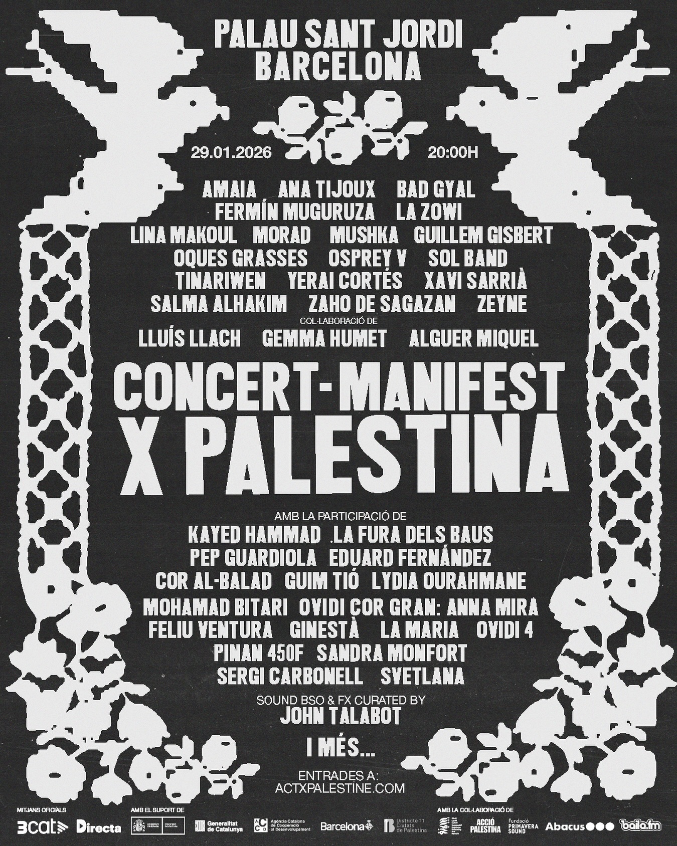 Concert-Manifest x Palestina: música y cultura como acto de resistencia en Barcelona