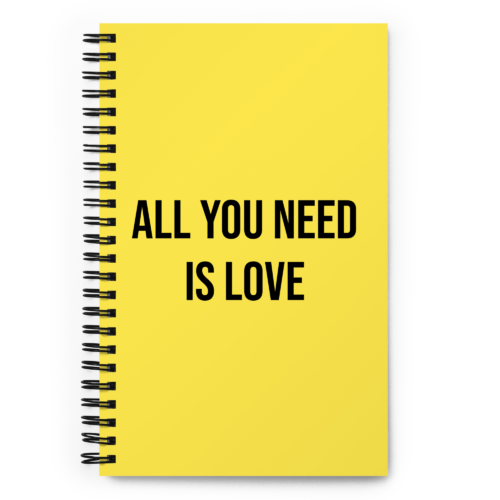 Libreta de notas con espiral – All You Need Is Love