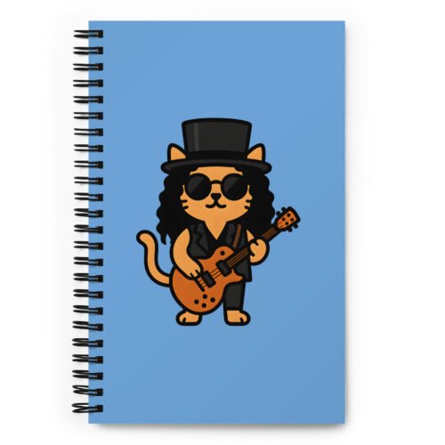Libreta de notas con espiral – Gato Guitarrista