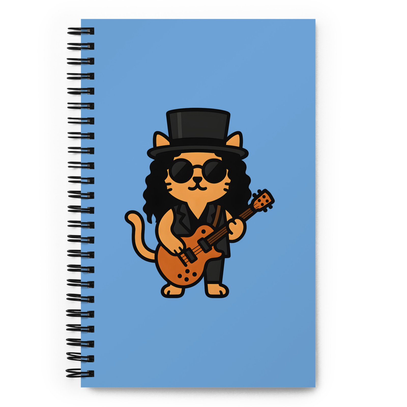 Libreta de notas con espiral – Gato Guitarrista